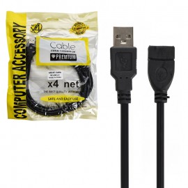 کابل افزایش طول USB 2.0 ایکس فور نت (X4NET) طول 3 متر
