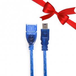 بسته 1+10 کابل افزایش طول دوربین دی تک (DTECH) طول 30 سانتی متر بدون پک (یک عدد هدیه)