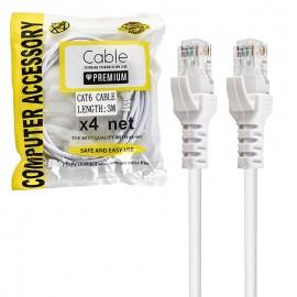 کابل شبکه CAT6 ایکس فور نت (X4NET) طول 3 متر