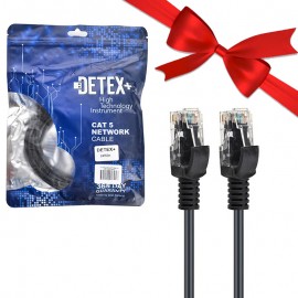 بسته 1+10 کابل شبکه CAT5 دیتکس پلاس (+DETEX) طول 3 متر (یک عدد هدیه)