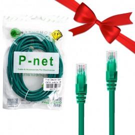 بسته 1+10 کابل شبکه CAT6 پی نت (P-net) طول 5 متر (یک عدد هدیه)