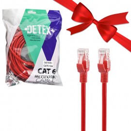 بسته 1+10 کابل شبکه CAT6 دیتکس پلاس (+DETEX) طول 10 متر (یک عدد هدیه)