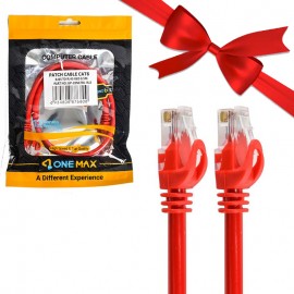 بسته 1+10 کابل شبکه CAT6 پچ کورد وان مکس (ONE MAX) طول 0.5 متر (یک عدد هدیه)