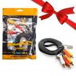 بسته 1+10 کابل 3 به 3 صدا و تصویر (RCA) وان مکس (ONE MAX) طول 1.5 متر (یک عدد هدیه)