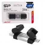 فلش دوسر (Type-C & Type-A) سیلیکون پاور (Silicon Power) مدل 256GB Mobile C51 USB 3.2
