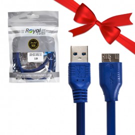 بسته 1+5 کابل هارد اکسترنال USB3.0 رویال (Royal) طول 0.5 متر (یک عدد هدیه)