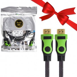 بسته 1+10 کابل HDMI 1.4V رویال (Royal) طول 1.5 متر (یک عدد هدیه)