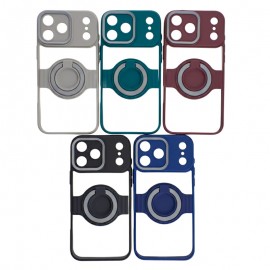 قاب آیفون استندشو محافظ لنزدار Metal Stand