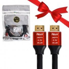 بسته 1+5 کابل HDMI 2K*4K رویال (Royal) طول 1.5 متر (یک عدد هدیه)