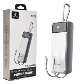 پاوربانک + دو کابل همراه لنیس (LENYES) مدل PX255D ظرفیت 20000mAh