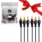 بسته 1+5 کابل 3 به 3 صدا و تصویر (RCA) رویال (Royal) طول 1.5 متر (یک عدد هدیه)