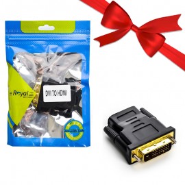 بسته 1+5 تبدیل DVI To HDMI رویال (Royal) (یک عدد هدیه)