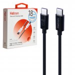کابل تایپ سی به تایپ سی (Type-C To Type-C) هترون (Hatron) طول 1 متر مدل HC605HB