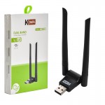 دانگل wifi شبکه USB آنتن دار Dual Band کی دیتا (KDATA) مدل KW006