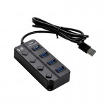 هاب 4 پورت USB3.0 کلید دار مدل 504
