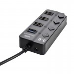 هاب 4 پورت USB3.0 کلید دار مدل 504