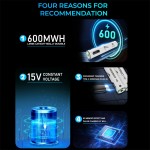 باتری نیم قلمی شارژی لنیس (LENYES) مدل AAA107 600mWh