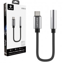 کابل تایپ سی به جک 3.5 میلی متری (Type-C To Aux) لنیس (LENYES) طول 10 سانتی متر مدل AX105-TC