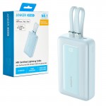 پاوربانک + دو کابل همراه انکر (ANKER) مدل A1681 ZOLO ظرفیت 20000mAh (آبی) گارانتی شرکتی