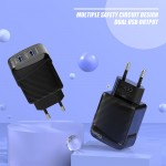 شارژر دیواری 10.5 وات 2 پورت + کابل تایپ سی یوکی (Yookie) مدل KI4Y