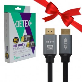 بسته 1+10 کابل HDMI 8K 2.1V دیتکس پلاس (+DETEX) طول 3 متر (یک عدد هدیه)