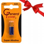 بسته 1+10 باتری ریموت کنترل جنرال پاور (General Power) مدل Super Alkaline A23 12V (یک عدد هدیه)