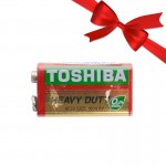 بسته 1+10 باتری کتابی توشیبا (TOSHIBA) مدل 6F22 9V 1604 HEAVY DUTY (یک عدد هدیه)