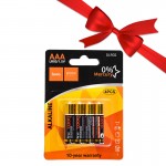بسته 1+10 باتری نیم قلمی هوکو (hoco) مدل Alkaline DLR02 LR03 AAA 1.5V (کارتی 4 تایی) (یک عدد هدیه)