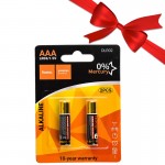 بسته 1+10 باتری نیم قلمی هوکو (hoco) مدل Alkaline DLR02 LR03 AAA 1.5V (کارتی 2 تایی) (یک عدد هدیه)