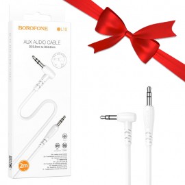 بسته 1+10 کابل 1 به 1 صدا (AUX) بروفون (BOROFONE) طول 2 متر مدل BL10 (یک عدد هدیه)