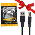 بسته 1+10 کابل پرینتر USB 2.0 وان مکس (ONE MAX) طول 1.5 متر (یک عدد هدیه)