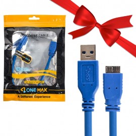 بسته 1+10 کابل هارد اکسترنال USB 3.0 وان مکس (ONE MAX) طول 0.3 متر (یک عدد هدیه)