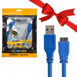 بسته 1+10 کابل هارد اکسترنال USB 3.0 وان مکس (ONE MAX) طول 0.3 متر (یک عدد هدیه)