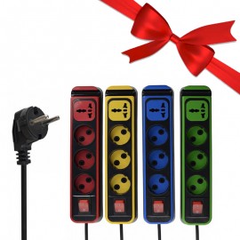 بسته 1+10 چندراهی برق مبدل دار 4 خانه دینا (DINA) طول 3.8 متر (یک عدد هدیه)