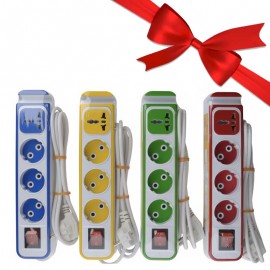 بسته 1+10 چندراهی برق مبدل دار 4 خانه دینا (DINA) طول 2.8 متر (یک عدد هدیه)