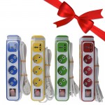 بسته 1+10 چندراهی برق مبدل دار 4 خانه دینا (DINA) طول 2.8 متر (یک عدد هدیه)