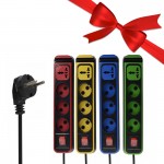 بسته 1+10 چندراهی برق مبدل دار 4 خانه دینا (DINA) طول 2.8 متر (یک عدد هدیه)