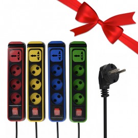 بسته 1+10 چندراهی برق مبدل دار 4 خانه دینا (DINA) طول 1.8 متر (یک عدد هدیه)