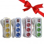 بسته 1+10 رابط و چند راهی برق 3 خانه دینا (DINA) طول 3.8 متر مدل D3000 (یک عدد هدیه)