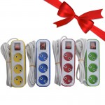 بسته 1+10 رابط و چند راهی برق 3 خانه دینا (DINA) طول 2.8 متر مدل D3100 (یک عدد هدیه)