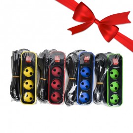 بسته 1+10 رابط و چند راهی برق 3 خانه دینا (DINA) طول 1.8 متر مدل D3000 (یک عدد هدیه)