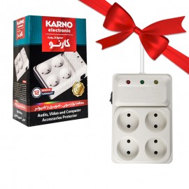 بسته 1+10 محافظ لوازم صوتی تصویری و کامپیوتر کارنو (KARNO) 4 خانه 3 متری (یک عدد هدیه)