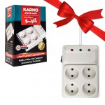 بسته 1+10 محافظ لوازم صوتی تصویری و کامپیوتر کارنو (KARNO) 4 خانه 2 متری (یک عدد هدیه)