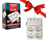 بسته 1+10 محافظ لوازم صوتی تصویری و کامپیوتر کارنو (KARNO) 4 خانه 1 متری (یک عدد هدیه)