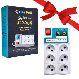 بسته 1+10 محافظ برق لوازم صوتی تصویری و کامپیوتر وان مکس (ONE MAX) مدل 6600 (یک عدد هدیه)