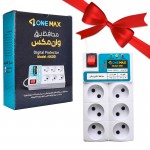 بسته 1+10 محافظ برق لوازم صوتی تصویری و کامپیوتر وان مکس (ONE MAX) مدل 6600 (یک عدد هدیه)