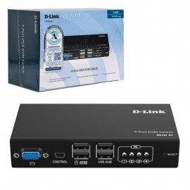 KVM سوئیچ VGA چهار پورت دی لینک (D-Link) مدل DKVM-4U گارانتی الماس رایان ایرانیان