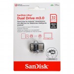 فلش OTG Micro سن دیسک (SanDisk) مدل 32GB Dual Drive m3.0