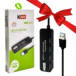 بسته 1+10 هاب 4 پورت USB3.0 کی دیتا (KDATA) مدل KH001 (یک عدد هدیه)