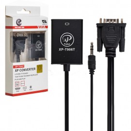 تبدیل HDMI به VGA ایکس پی (XP) + کابل صدا (AUX) مدل XP-T906T